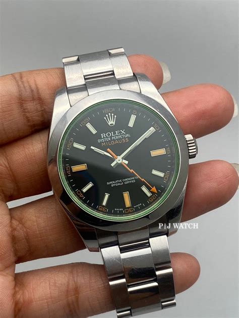 rolex milgauss black bracelet|Rolex Milgauss price used.